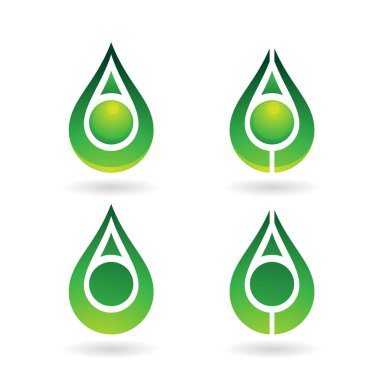 Renkli su damlası ve küpe şekli