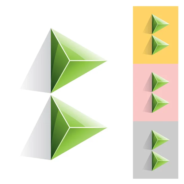 Symbole abstrait coloré de la lettre B — Image vectorielle