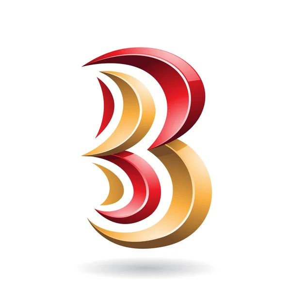 Simbolo astratto colorato della lettera B — Vettoriale Stock