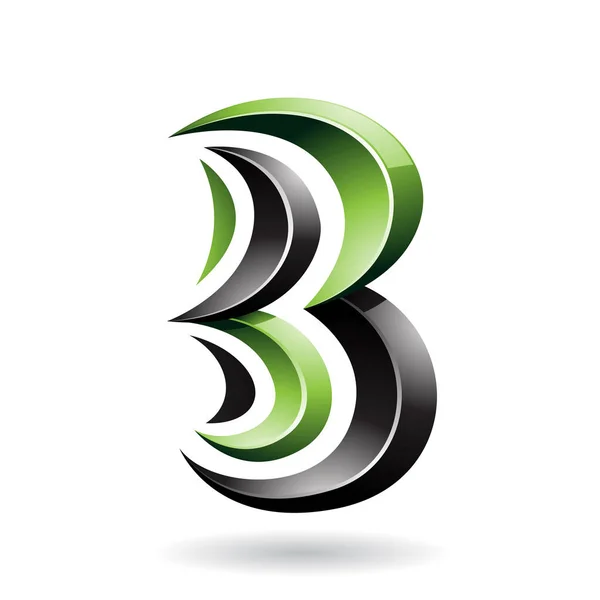 Colorful Abstract Symbol of Letter B — Stock Vector