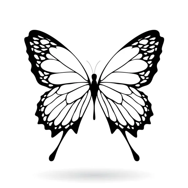 Ilustração da silhueta da borboleta preta —  Vetores de Stock