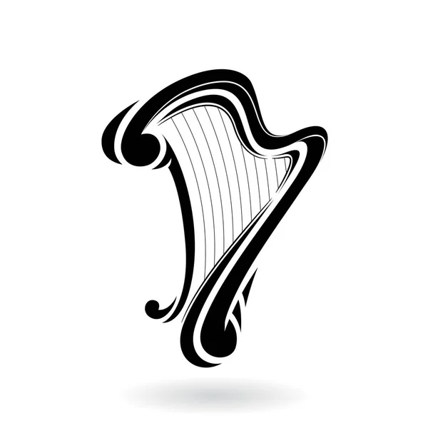 Kreskówka harfa ikona — Wektor stockowy