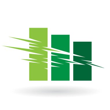 Düşen istatistikleri soyut simgesi