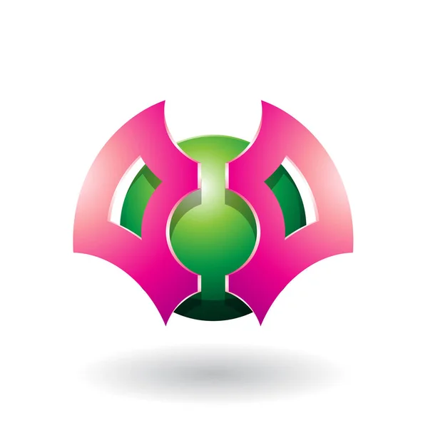 Futuristický tvar abstraktní koule a Blade ikona — Stockový vektor