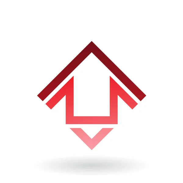 Ícone de casa em forma de quadrado abstrato —  Vetores de Stock