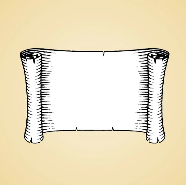 Μελάνι σκίτσο του μια παλιά πανό με λευκό γέμισμα — Διανυσματικό Αρχείο