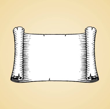 Eski bir afiş beyaz dolgu ile mürekkep kroki