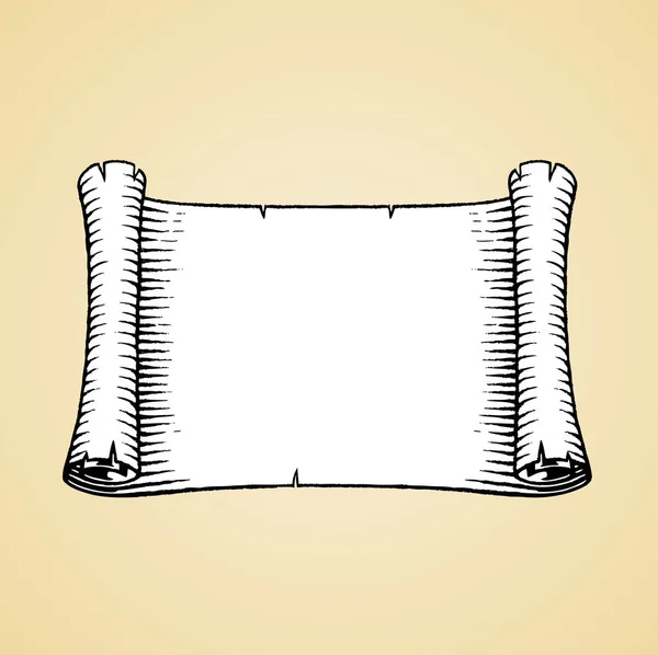 Desenho de tinta de uma bandeira antiga com preenchimento branco —  Vetores de Stock