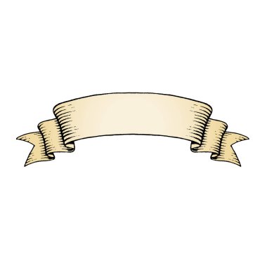 Eski bir afiş bej dolgu ile mürekkep kroki