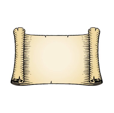 Eski bir afiş bej dolgu ile mürekkep kroki