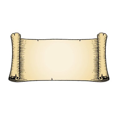 Eski bir afiş bej dolgu ile mürekkep kroki