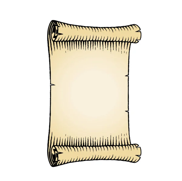 Bläck skiss av en gammal Banner med Beige fyllning — Stock vektor