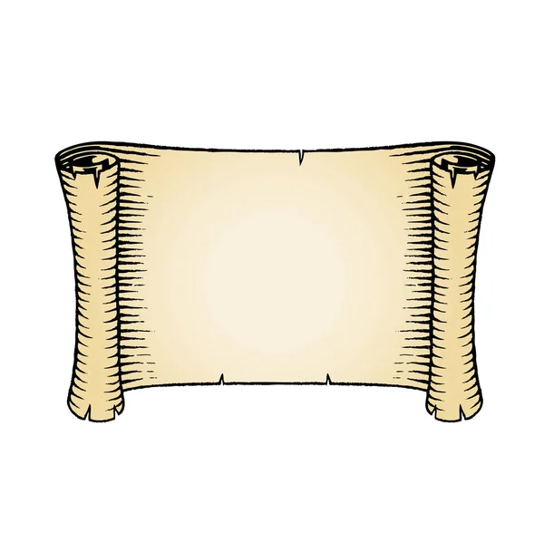 Boceto de tinta de una vieja pancarta con relleno beige — Vector de stock