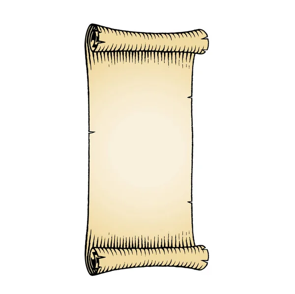Desenho de tinta de uma bandeira antiga com preenchimento bege — Vetor de Stock