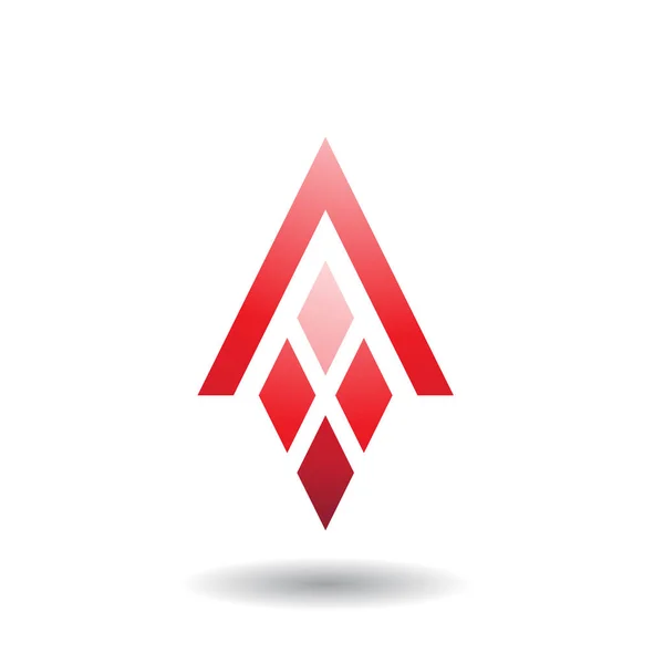 Simbolo astratto della lettera A con rettangoli a forma di diamante — Vettoriale Stock