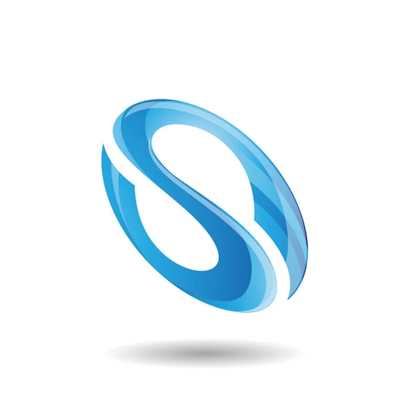 Symbole abstrait de l'icône ovale Lettre S — Image vectorielle
