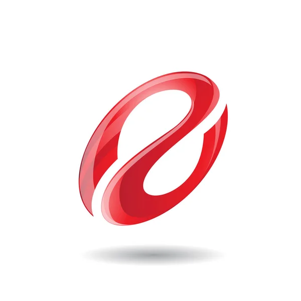 Symbole abstrait de la lettre ovale Une icône — Image vectorielle