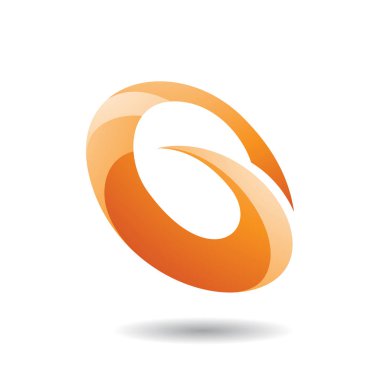 Oval harf G simgesi soyut sembolü