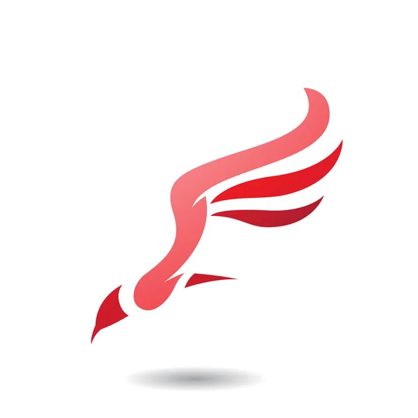 Abstraktní Symbol dlouhé křídlo ptáka ikony — Stockový vektor