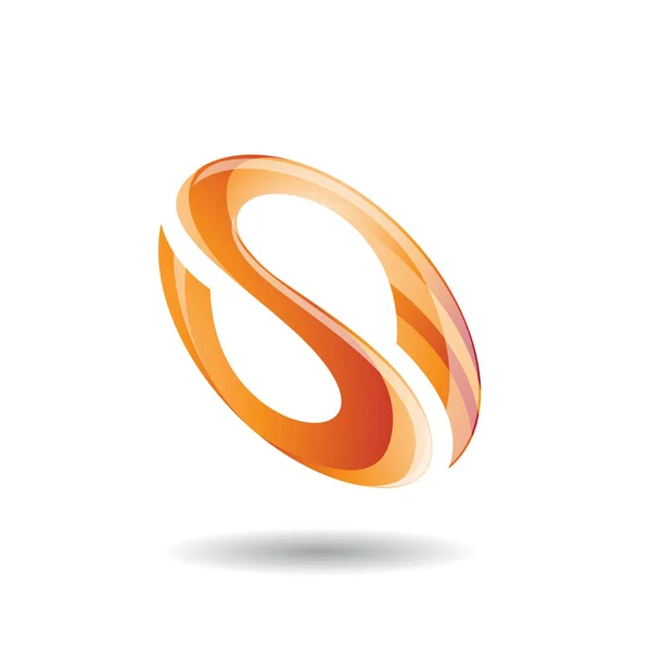 Streszczenie Symbol ikonę owalne litera S — Wektor stockowy
