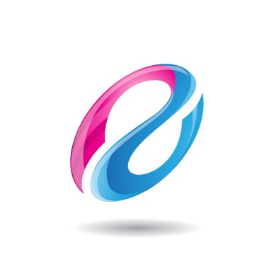 Oval harf A simgesinin soyut sembolü