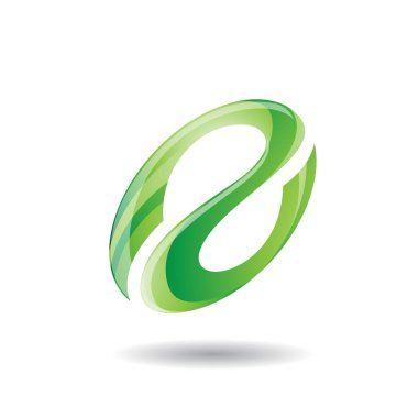 Oval harf A simgesinin soyut sembolü