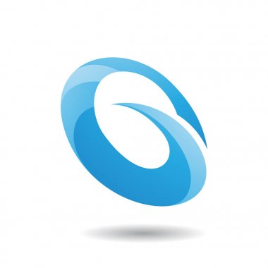 Oval harf G simgesi soyut sembolü