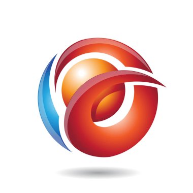 Harf A, O veya Q inci simgesi içeren soyut sembolü