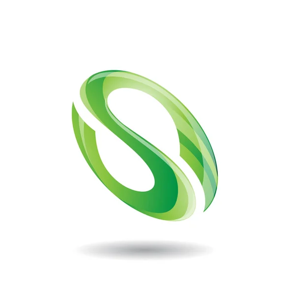 타원형 편지 S 아이콘의 추상 상징 — 스톡 벡터