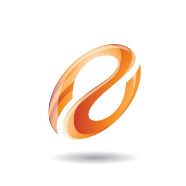 Oval harf A simgesinin soyut sembolü