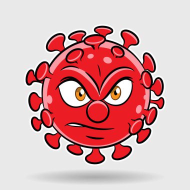Kızgın Kırmızı Coronavirüs Çizgi Filmi