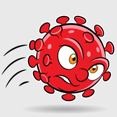 Kırmızı Coronavirüs 'e Saldıran Çizgi Filmin Çizimi