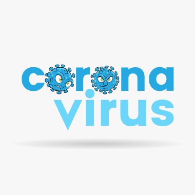 Mavi Küçük Harflerle Coronavirus Çizgi Filmi Başları