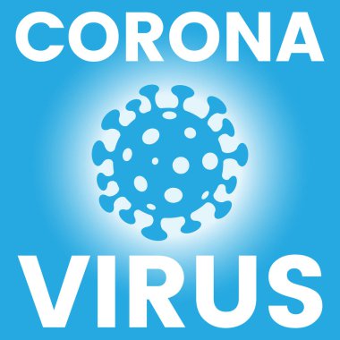 Mavi Coronavirüs Simgesi Kare Posteri