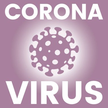 Mor Coronavirus Simgesi Kare Posteri