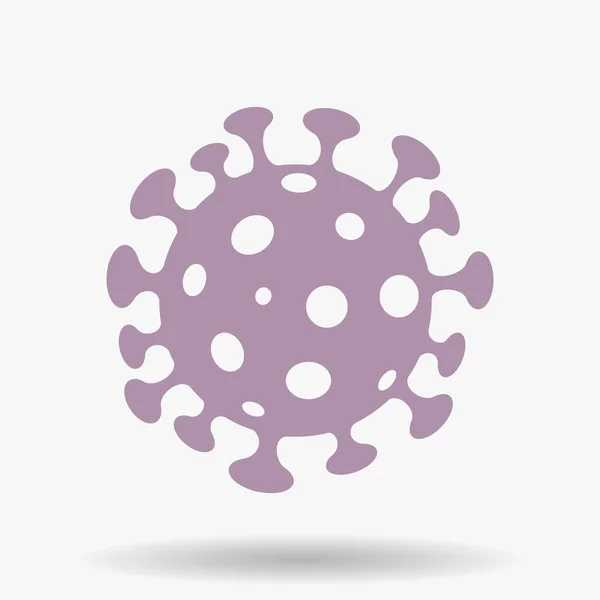 Illustration Simplistic Purple Coronavirus Ikon — Stock vektor