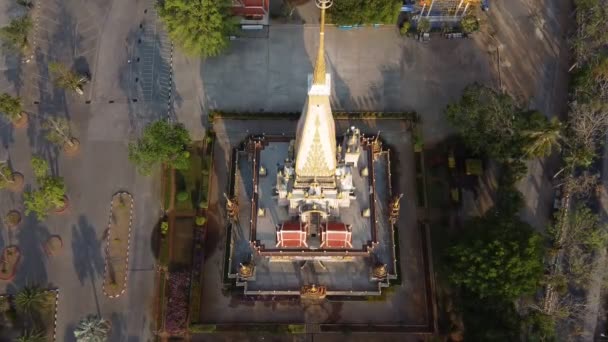 Obrácený Tvar Zvonku Chalong Temple Pagody — Stock video