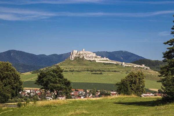 Landscape with old white stone castle — Stock Photo, Image