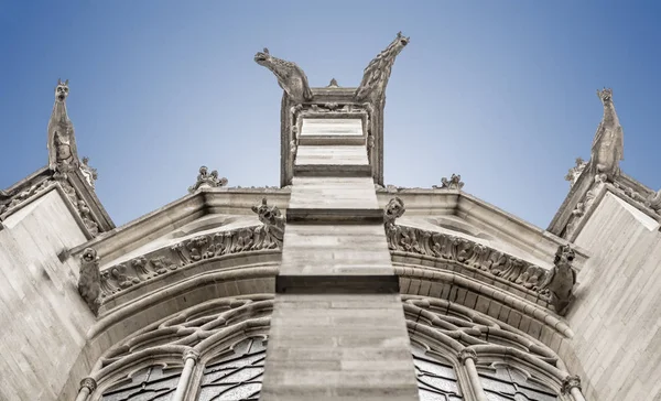 Gárgulas no telhado da Capela Sainte — Fotografia de Stock