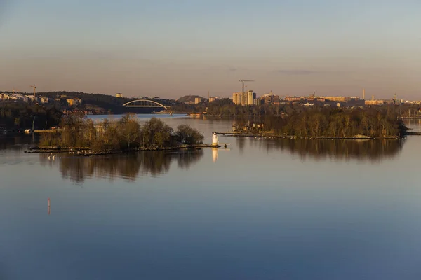 Předměstí Stockholmu a jezera Malaren — Stock fotografie