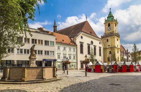 Franciscan Square and old Town Hall — Stock Photo, Image