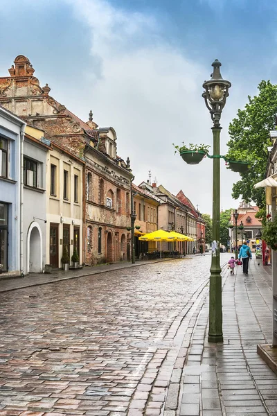 Vista da rua Vilniaus em direção à Câmara Municipal — Fotografia de Stock