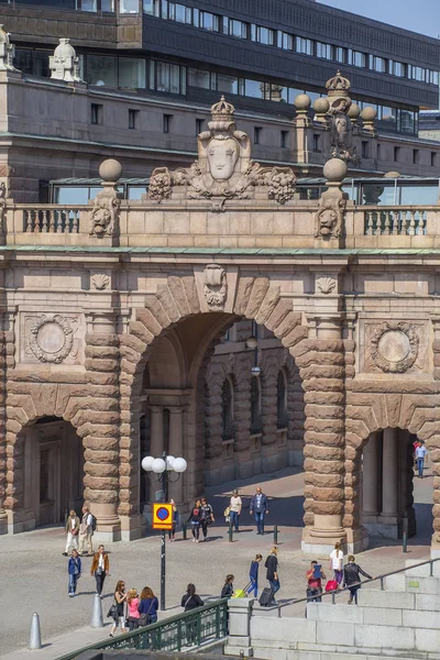 Αψίδα του κοινοβουλίου στην Gamla Stan — Φωτογραφία Αρχείου