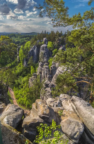 Le rocce di Prachov Foto Stock