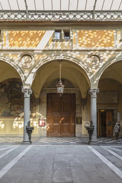 Florencie Itálie Října 2014 Atrium Baziliky Della Santissima Annunziata Bazilika — Stock fotografie
