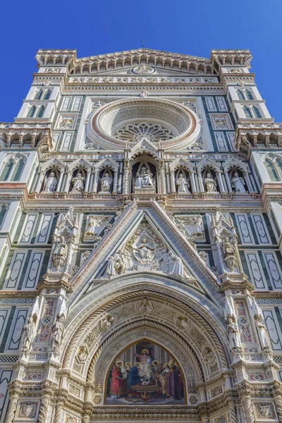 Florens Italien Fasad Katedralen Santa Maria Del Fiore Med Många — Stockfoto