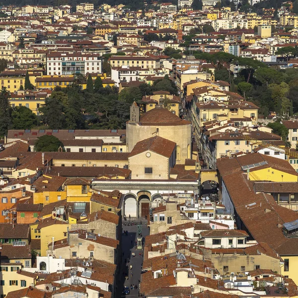 Florencia Italia Vista Ciudad Plaza Santa Anunciación Complejo Del Monasterio —  Fotos de Stock