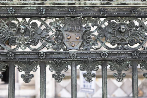 Bergamo Itália Fragmento Cerca Decorativa Capela Colleoni Capela Colleoni Com — Fotografia de Stock