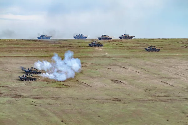 Militaire Tanks Het Veld War Battle — Stockfoto