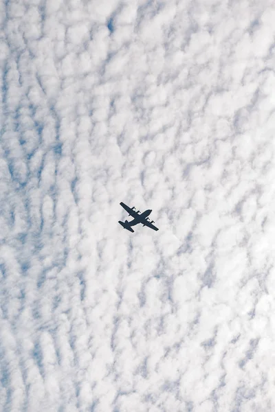 Plane Flying Sky Clouds — Stock Photo, Image